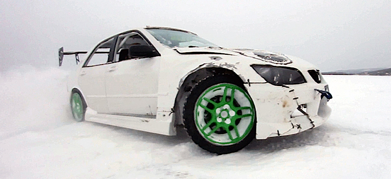 DLEDMV Lexus IS300 Drift on ice Jeff Laflamme 02