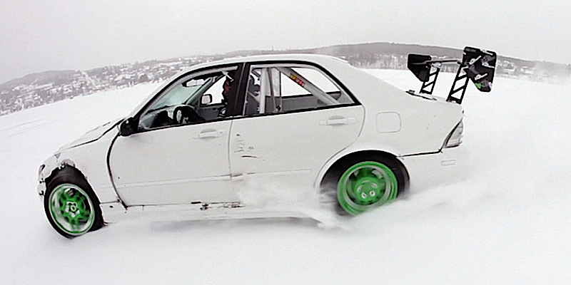 DLEDMV Lexus IS300 Drift on ice Jeff Laflamme 03