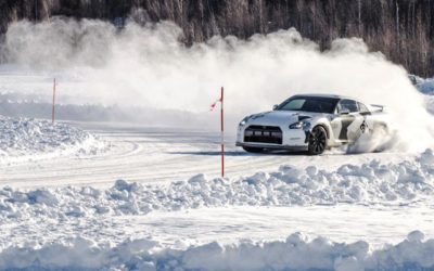 La Nissan GTR fait du ski !