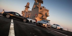 Des Maserati sur un porte-avions !