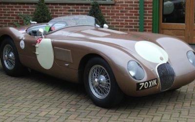 Monaco au volant de la Jaguar Type C de Fangio