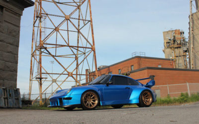 Porsche 993 Turbo RWB en ADV1 : Blue Nightmare !