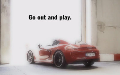 En Porsche Cayman GTS sur une piste de karting !