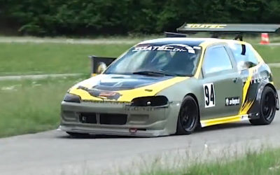 Slalom Time Attack : Honda Civic en K24 – Just kicked in yo !