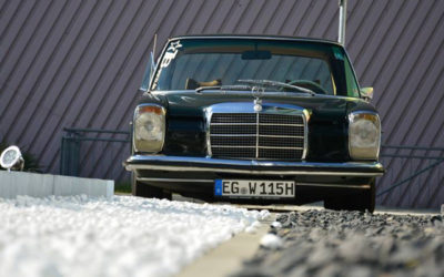 Magdalena et sa bagged Mercedes W115.