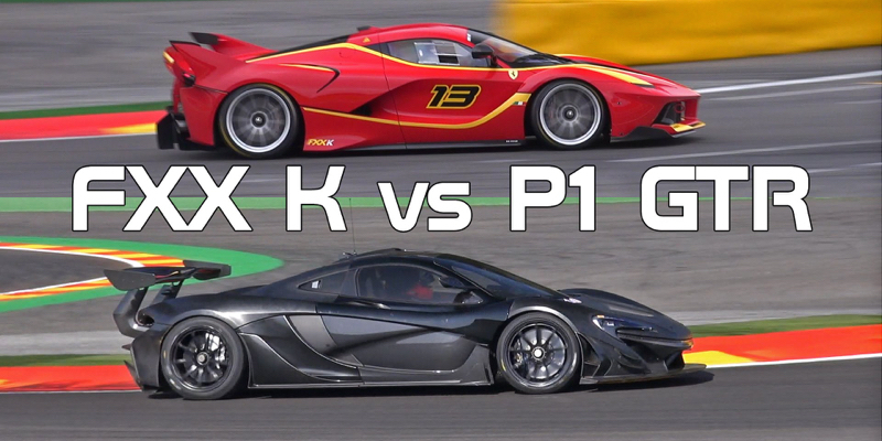 Engine Sound : Ferrari FXX K vs McLaren P1 GTR