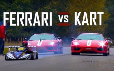 Battle : Ferrari F430 Scuderia et 360 Challenge Stradale vs Go Kart…