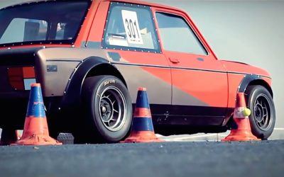 Fiat 128 Abarth – Slalom avec la caisse à mamie !