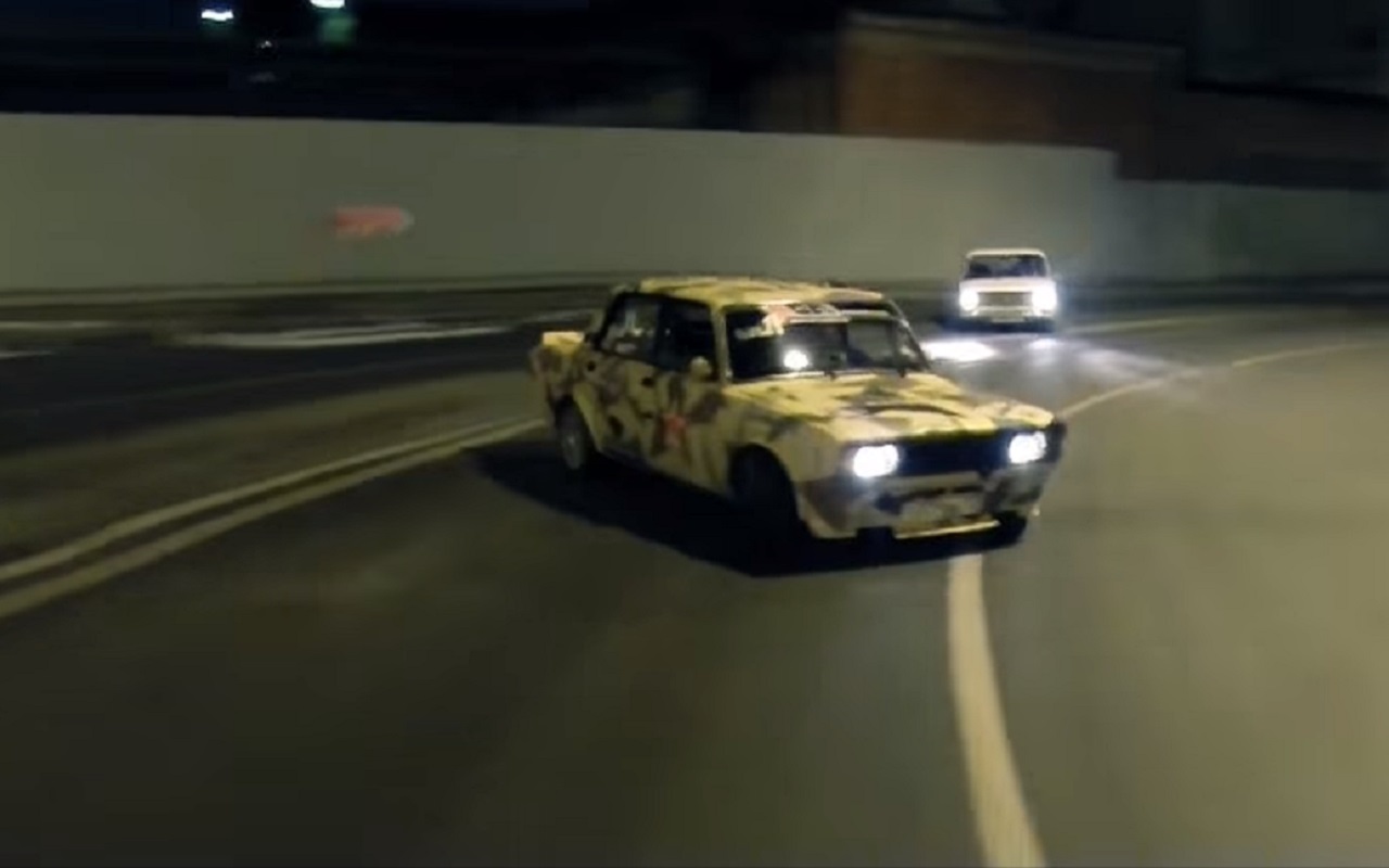 Lada russian car drift