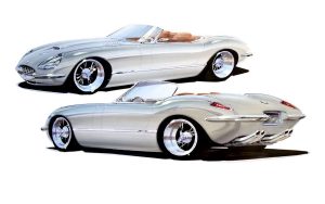 #SEMA 2019 : Jaguar Type E par Chip Foose z DLEDMV 2026 - Jaguar Type E Chip Foose
