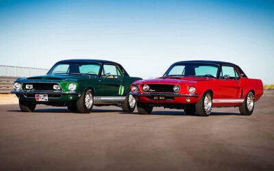 Ford Mustang : ’67 Little Red & ’68 Green Hornet – Chez Shelby on faisait aussi des licornes !